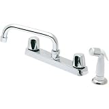 Price Pfister T35-121 Bedford Deck Mount Kitchen Sink Faucet T35-121 Polished Chrome With Sidespray