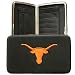 Texas Longhorns Embroidered Flat Hinged Hinge Clutch Opera Wallet with Checkbook Holder