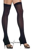 Opaque Footless Thigh High Stocking Leg Warmers