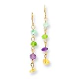 14k GemStone Bead Wire Earrings