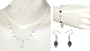 Gift for Her Silver Rainbow Necklace Bracelet and Earrings (gnklcs270)