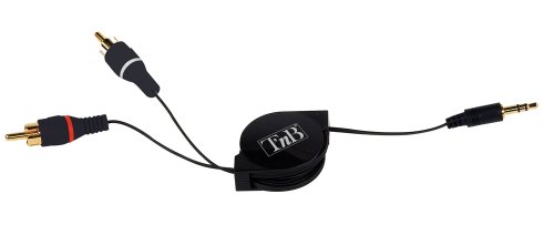 TNB Tugn Block Ausziehbares Audio-Kabel um MP3/MP4 Player/iPod/iPhone mit einer Stereo - Anlage zu verbinden 3,5 mm