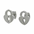 Surqical Steel Heart Lock Earrings