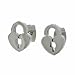 Surqical Steel Heart Lock Earrings
