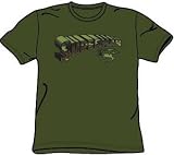 Superman Youth Size CAMO LOGO & SHIELD Kids Army Green T-shirt