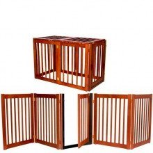 Essential Pet Products 42126 Walk Thru Pet Gate and Dog Pen - Cherry