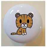 Tiger Cub Ceramic Cabinet Drawer Pull Knob
