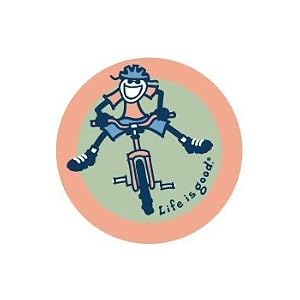 LIFE IS GOOD MOUNTAIN BIKE STICKER - O/S - CACTUS