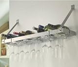 Wine Rack, New, Steel Construction (Bright Chrome/Chrome) (12 1/2 H x 35 W x 8 1/2 D)