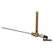 Trico 36396 Brass Liquid Level Gauge Sample Port, 3/8" NPT Male, 18" Tube Length, 7-1/2" Sight Length