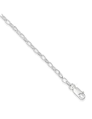 Sterling Silver 30in 3mm Fancy Rolo Necklace Chain. Metal Wt- 12g