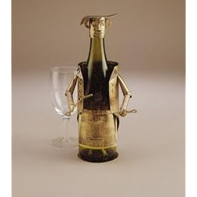 12 Male BBQ Cook Metal Wine Caddy by Berkeley Designs