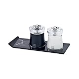 Peugeot PM2/27223 Baltic 3 Inch Pepper and Salt Set with Bonus Linea Acrylic Tray