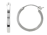 2.00 Grams 18mm Genuine 925 Sterling Silver Hoops LIFETIME WARRANTEE
