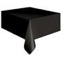 Black Plastic Table Cover 54'' x 108'' Rectangle