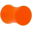 2 Gauge Orange Acrylic Saddle Plug