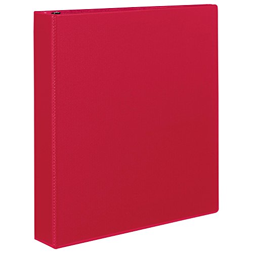 AveryDurable 3 Ring Binder, 1.5" Slant Rings, 1 Red Binder (27202)