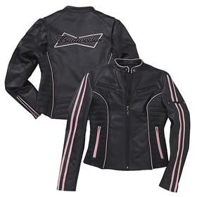 Budweiser Ladies Leather Motorcycle Jacket