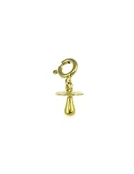 Dazzlers Solid 14 karats Gold 3 Dimensional Baby Pacifier Charm Pendant available in three colors from jewelsberry (weights: 0.8 grams only)