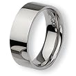 Polished Flat Stainless Steel Ring (8.0 mm) - Sizes 6-13