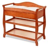 Aspen Sleigh Changing Table with Drawer - Cognac