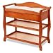 Aspen Sleigh Changing Table with Drawer - Cognac