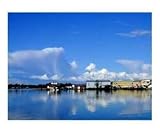 Sunny day in Anchorage airport-lake Places Photographic Poster Print by Olga Curd, 20x16
