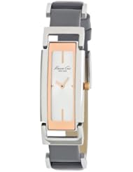 Kenneth Cole New York Womens KC2623 Petite Chic Classic Square Case with Ceramic Bezel Watch