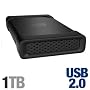 Western Digital Elements 1 TB USB 2.0 Desktop External Hard Drive WDE1UBK10000N (Black)