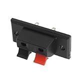 uxcell 端子コネクタ　オーディオスピーカー　スピーカーケーブル　プッシュ式スピーカーターミナル スプリングクリップ　ブラック　レッド　2ポジション　2ピン