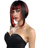 Vixen wig - black w/red streaks