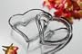 GLASS HEART BOX - GLASS HEART BOWL WITH COVER - Candy Dish
