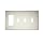 Leviton 2262C-C0W 4-Gang Three Toggle/Decora Wallplate, Cheetah, White