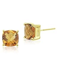 2.72 Cts Citrine Stud Earrings (Screw Backs) in 14K Yellow Gold-Screw Backs
