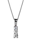 Platinum 25pt Certified Diamond 3 Stone Pendant