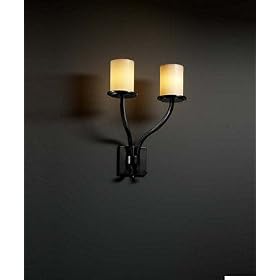 Sonoma 2 Light Black Sconce Candle Tall