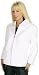 Ladies WHITE Short Zipper Leather Jacket