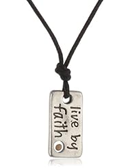 Bob Siemon Pewter Faith, Mustard Seed and Matthew 17:20 Pendant Necklace, 24"