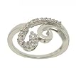 14KT White Gold Journey Spiral Ring 1/3cttw Diamond New