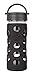 Lifefactory 12-Ounce BPA-Free Glass Water Bottle with Leakproof Classic Cap and Silicone Sleeve, Black