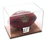 New York Giants Oak Base Football Display Case