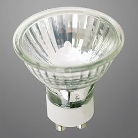 35 WATTS MR16 GU10 BASE SPOT HALOGEN LIGHT BULB WITH LENS COVER 120 VOLTS LONG LIFE 6,000...