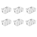 Sterilite 15888006 Divided Ultra Caddy, White Caddy w/ Titanium Insert, 6-Pack