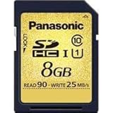 Panasonic UHS-1 Class 10 8GB SDHC Memory Card, 90MB/s Transfer Speed