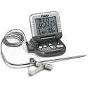 Polder Digital In-Oven Thermometer/Timer, Graphite