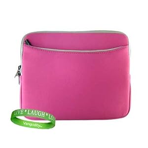 Apple Ipad Form Fitted Scratch Defense Neoprene Sleeve Cover ( ipad 3G , ipad wifi , ipad wifi + 3G, 16gb, 32 gb , 64gb ) ** PINK ** + Vangoddy Live * Laugh * Love Wrist band!!!