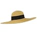 San Deigo SUN BEACH Ribbon HAT FLOPPY 6" BRIM Natural