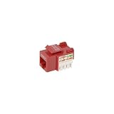 Belkin - Keystone jack - RJ-45 - red - 1 port (pack of 10 )