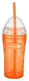 Zak Designs Clear/Mango 12-Ounce Lil' Chiller with Straw
