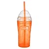 Zak Designs Clear/Mango 12-Ounce Lil' Chiller with Straw